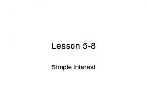 Simple interest definition