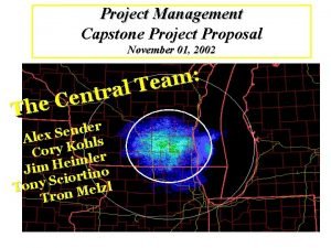 Project Management Capstone Project Proposal November 01 2002