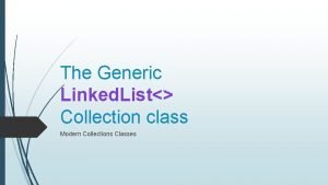 Generic linked list java