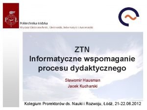 Zintegrowany terminal nauczyciela politechnika łódzka