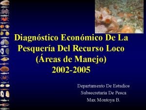 Diagnstico Econmico De La Pesquera Del Recurso Loco