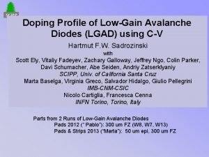 Doping Profile of LowGain Avalanche Diodes LGAD using