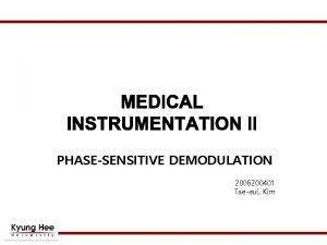 Phase sensitive demodulator