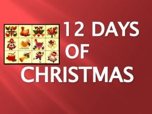 12 days of christmas eve