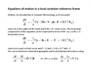 Equation of motion derivation