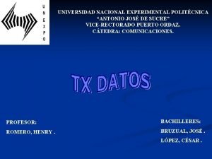 UNIVERSIDAD NACIONAL EXPERIMENTAL POLITCNICA ANTONIO JOS DE SUCRE