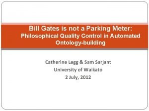 Bill Gates is not a Parking Meter Philosophical