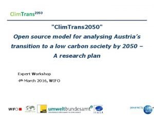Clim Trans 2050 Clim Trans 2050 Open source