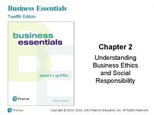 Business essentials 12th edition