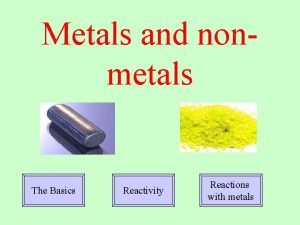 Metal and non metal example