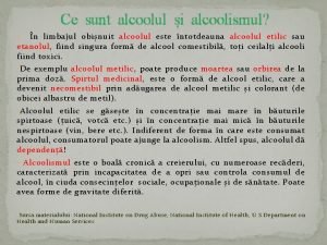Ce sunt alcoolul i alcoolismul n limbajul obinuit