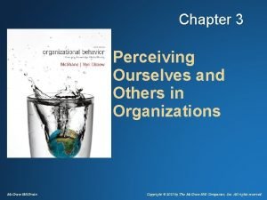 Perceiving ourselves and others in organizations