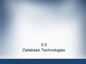 Database connectivity technologies