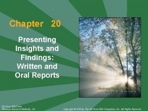 Presenting insights and findings using written reports