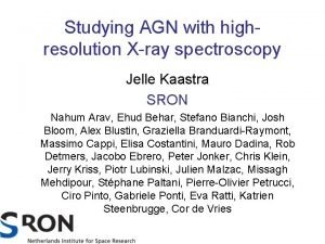 Studying AGN with highresolution Xray spectroscopy Jelle Kaastra