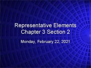 Representative elements