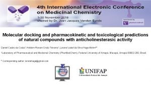 Molecular docking and pharmacokinetic and toxicological predictions of