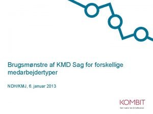 Brugsmnstre af KMD Sag forskellige medarbejdertyper NDHKMJ 6