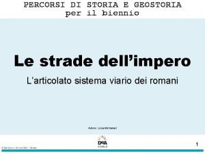 PERCORSI DI STORIA E GEOSTORIA per il biennio