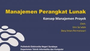 Pengertian manajemen proyek perangkat lunak