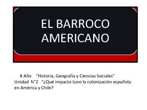 Barroco americano características