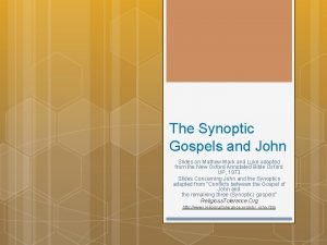 Synoptic gospels