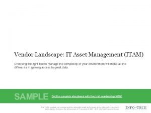 Vendor onboarding in itam tool