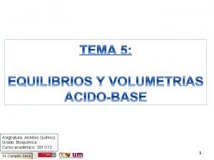 Asignatura Anlisis Qumico Grado Bioqumica Curso acadmico 201112