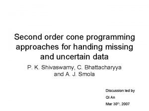 Second order cone programming python