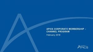Apics membership renewal