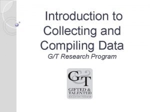 Process of compiling data in research