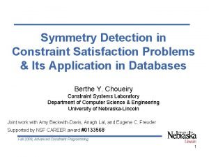 Symmetry Detection in Constraint Satisfaction Problems Its Application