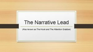 Narrative lead