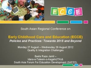 South Asian Regional Conference on Early Childhood Care