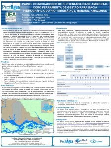 PAINEL DE INDICADORES DE SUSTENTABILIDADE AMBIENTAL COMO FERRAMENTA