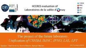 CSNSM IMNC HCERES evaluation of Laboratoires de la