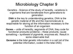 Microbiology chapter 9