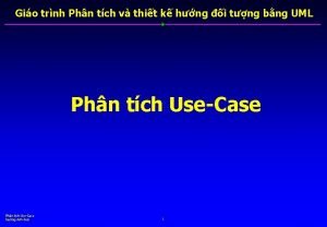 Gio trnh Phn tch v thit k hng