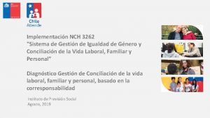 Implementacin NCH 3262 Sistema de Gestin de Igualdad