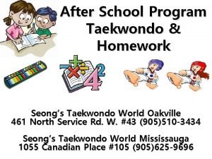 After School Program Taekwondo Homework Seongs Taekwondo World