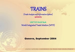 Trade analysis and information system