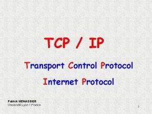 TCP IP Transport Control Protocol Internet Protocol Patrick