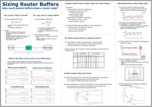 Sizing Router Buffers How much packet buffers does