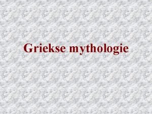 Griekse mythologie verhalen