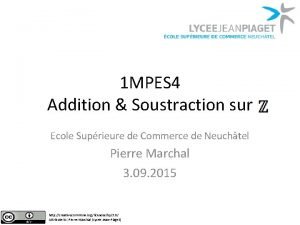 1 MPES 4 Addition Soustraction sur Ecole Suprieure