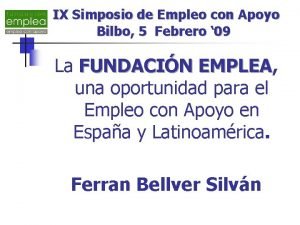 IX Simposio de Empleo con Apoyo Bilbo 5