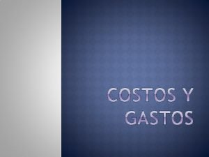 Diferencia entre el costo y gasto