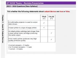 Igcse ict chapter 2 questions
