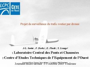 Projet de surveillance du trafic routier par drones