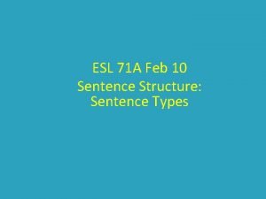 Esl compound sentences